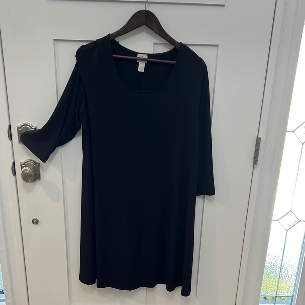 Chico's Black Knee Length Dress